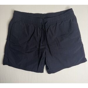COS Men's Shorts Size Large Drawstring Mesh Elastic Waist Navy Blue Minimalist